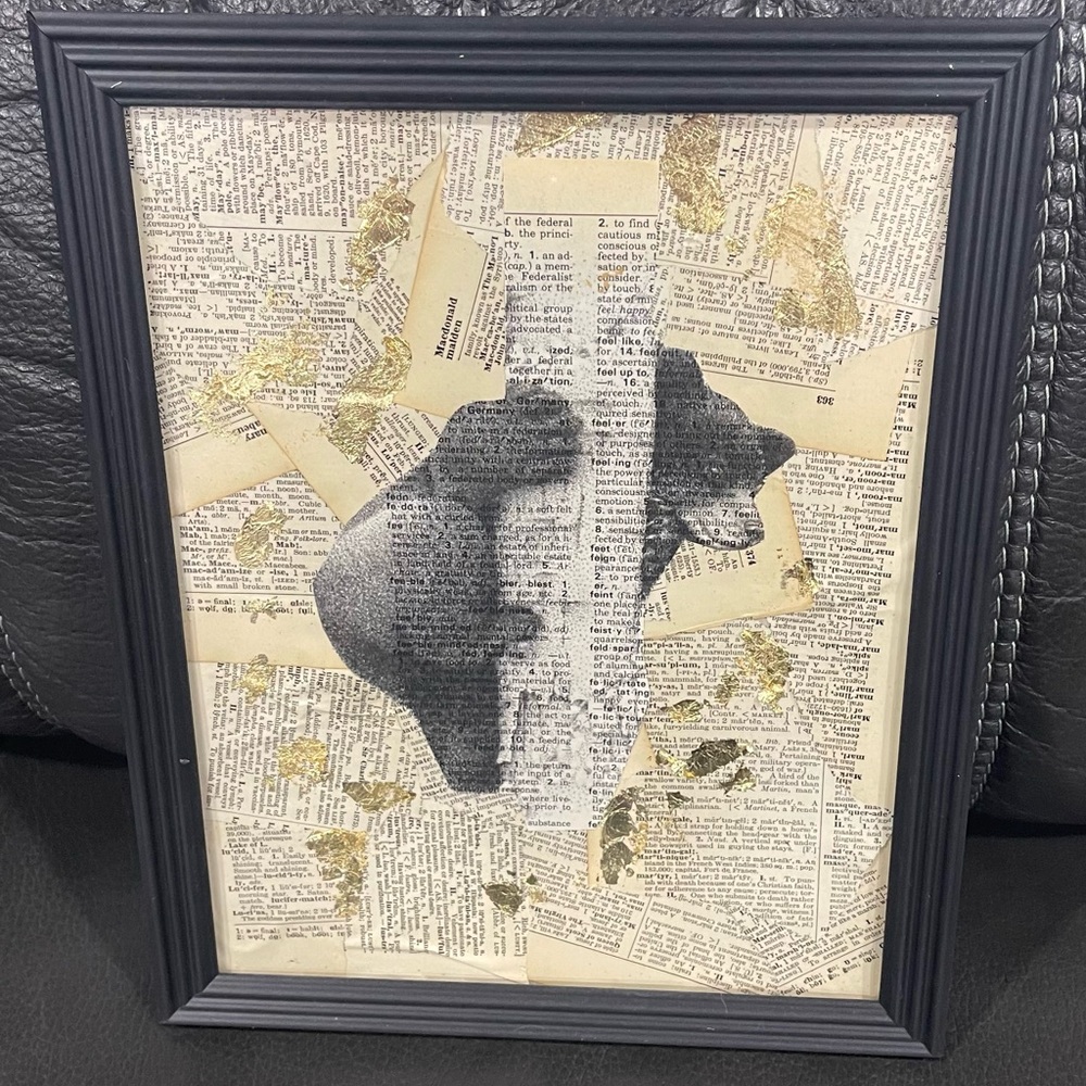 Framed Bear Themed Dictionary Art Print